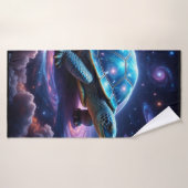 galactische Zee schildpad Badhanddoek (Badhanddoek)