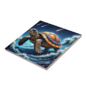 galactische Zee schildpad Tegeltje (Zijkant)