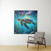 galactische Zee schildpad Wandkleed (In situ)