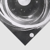 Galactische zwart-witruimte tissuepapier (Detail)