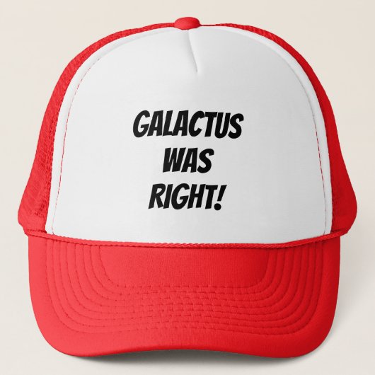 Galactus had gelijk! trucker pet (Voorkant)