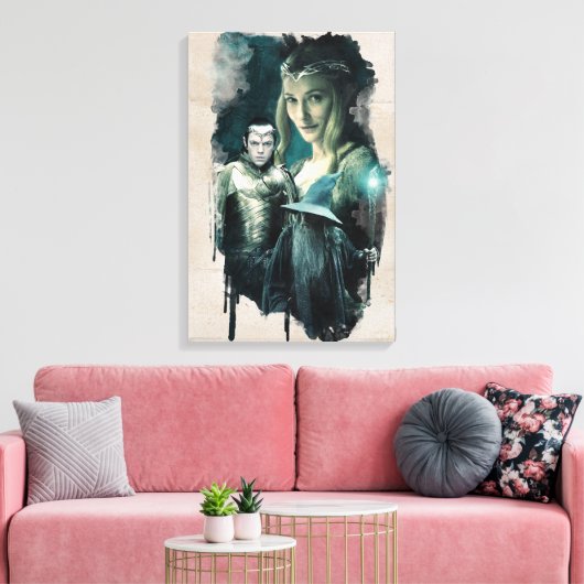 Galadriel, ELROND™ en Gandalf grafische kaart Canvas Afdruk (Insitu (Woonkamer))