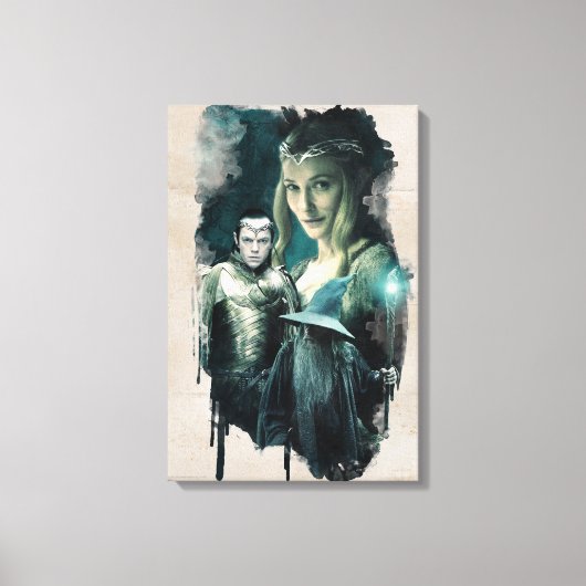 Galadriel, ELROND™ en Gandalf grafische kaart Canvas Afdruk (Voorkant)