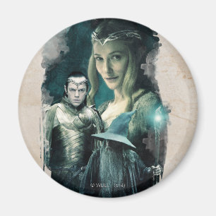 Galadriel, ELROND™ en Gandalf grafische kaart Magneet
