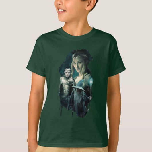 Galadriel, ELROND™ en Gandalf grafische kaart T-shirt (Voorkant)