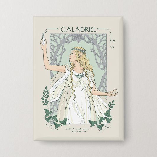 Galadriel Licht van Valinor Grafisch Button (Voorkant)
