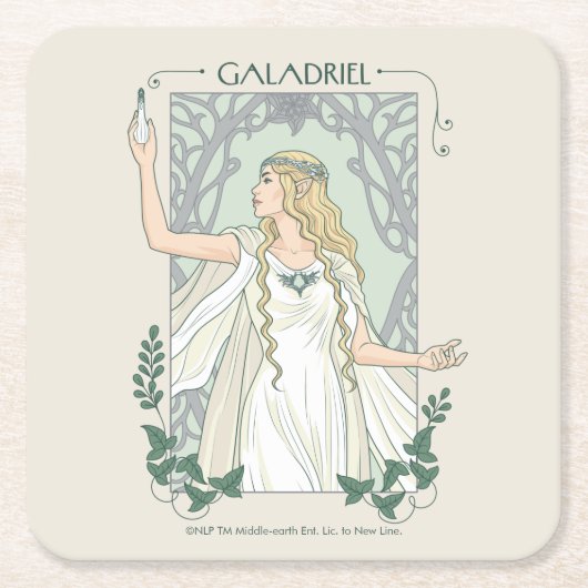 Galadriel Licht van Valinor Grafisch Kartonnen Onderzetters (Voorkant)