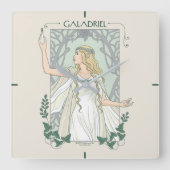 Galadriel Licht van Valinor Grafisch Vierkante Klok (Voorkant)
