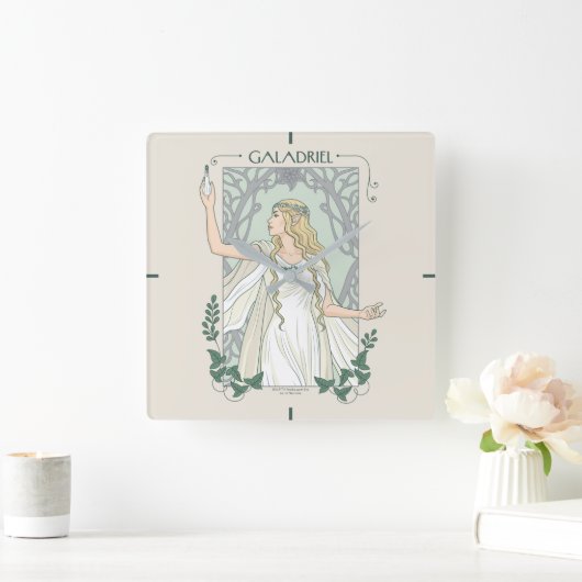 Galadriel Licht van Valinor Grafisch Vierkante Klok (Huis)
