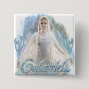 Galadriel met naam vierkante button 5,1 cm