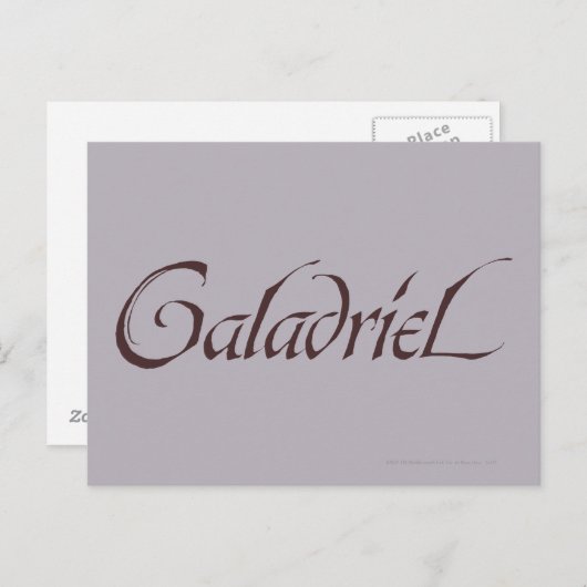 Galadriel Name Solid Briefkaart (Voorkant / Achterkant)