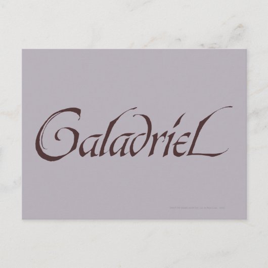 Galadriel Name Solid Briefkaart (Voorkant)