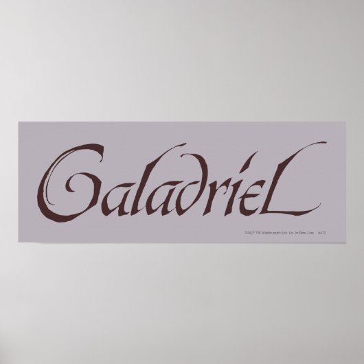 Galadriel Name Solid Poster (Voorkant)
