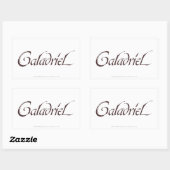 Galadriel Name Solid Rechthoekige Sticker (Vel)