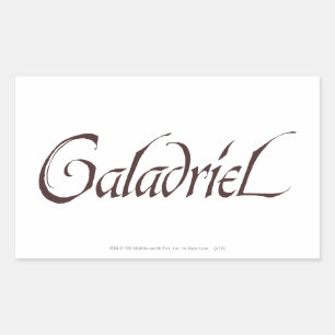 Galadriel Name Solid Rechthoekige Sticker