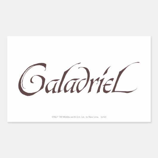 Galadriel Name Solid Rechthoekige Sticker (Voorkant)