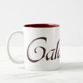 Galadriel Name Solid Tweekleurige Koffiemok (Links)