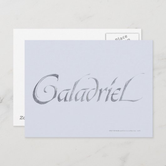 Galadriel Name Textured Briefkaart (Voorkant / Achterkant)