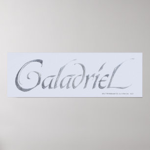 Galadriel Name Textured Poster