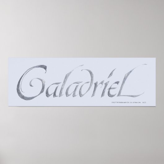 Galadriel Name Textured Poster (Voorkant)