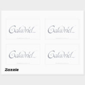 Galadriel Name Textured Rechthoekige Sticker (Vel)