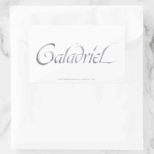 Galadriel Name Textured Rechthoekige Sticker (Tas)