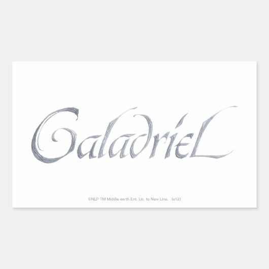 Galadriel Name Textured Rechthoekige Sticker (Voorkant)