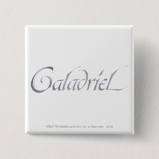Galadriel Name Textured Vierkante Button 5,1 Cm (Voorkant)