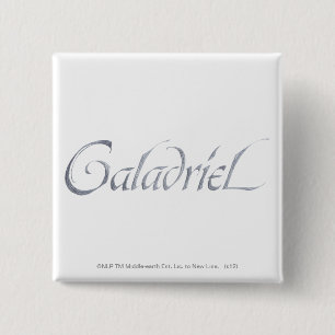 Galadriel Name Textured Vierkante Button 5,1 Cm