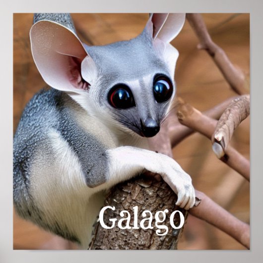 Galago ook bekend als Struik Baby Poster (Voorkant)