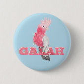 Galah Australain Bird Ronde Button 5,7 Cm (Voorkant)