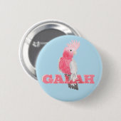 Galah Australain Bird Ronde Button 5,7 Cm (Voorkant /achterkant)
