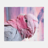 Galah Cockato Fleece Deken (Voorkant (Horizontaal))