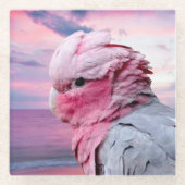 Galah Cockato Glazen Onderzetter (Voorkant)