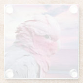 Galah Cockato Glazen Onderzetter (Achterkant)