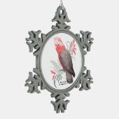 Galah Cockato Tin Sneeuwvlok Ornament (Links)