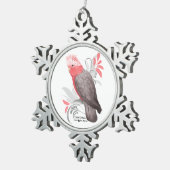 Galah Cockato Tin Sneeuwvlok Ornament (Rechts)