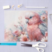 Galah Cockatoo Pink Floral Art Tissuepapier (Craft)