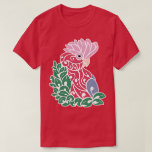Galah cockatoo tribale tattoo roos-gekneusde papeg t-shirt