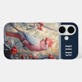 Galah kaketoe papegaai monogram gepersonaliseerd Case-Mate iPhone case (Achterkant (horizontaal))