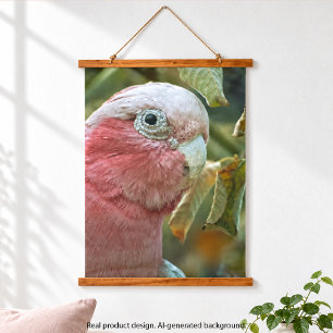 Galah Kaketoe Roze Australische Vogel Portret Hangend Wandkleed