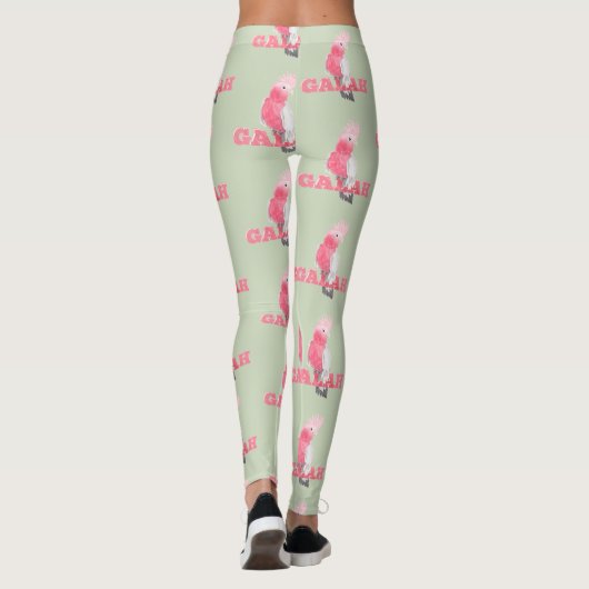 Galah Pink Cockatoo Leggings (Achterkant)