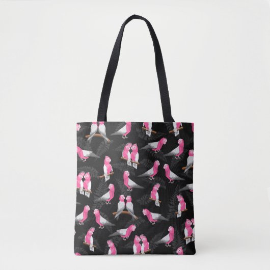 Galah roze kaketoe patroon tote bag (Voorkant)