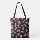 Galah roze kaketoe patroon tote bag (Achterkant)