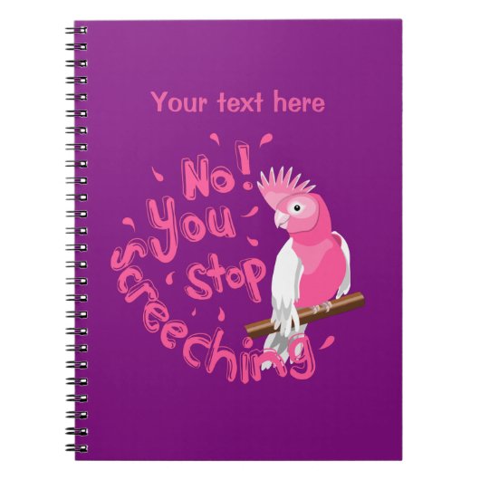 Galah Screeching Notitieboek (Voorkant)