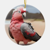 Galah staande op het strand keramisch ornament (Voorkant)