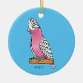 Galah vogelcartoon keramisch ornament (Voorkant)