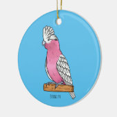 Galah vogelcartoon keramisch ornament (Links)