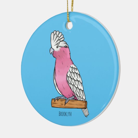Galah vogelcartoon keramisch ornament (Links)