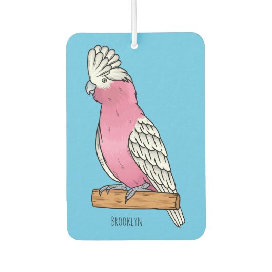 Galah vogelcartoon luchtverfrisser (Voorkant)